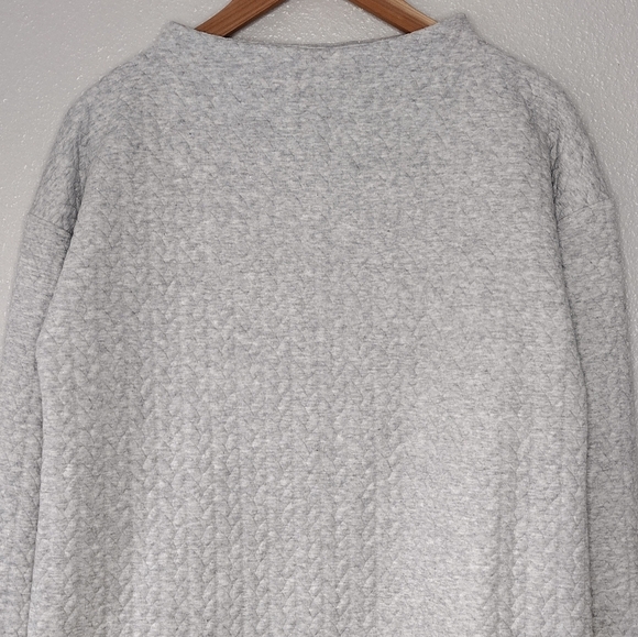 NWT Talbots Petite Metallic Pullover Long Sleeve Boat Neck Quilted Sweater Sz Mp - Picture 3 of 15
